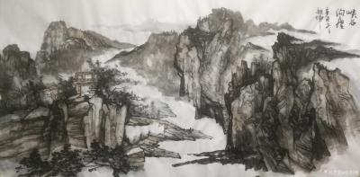 张祖坤日记-国画水墨山水画《峡谷沟壑》《幽静山林》《水绕山青溪如烟海》，辛丑年冬月张祖坤创作【图1】