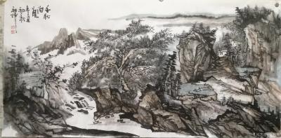 张祖坤日记-国画水墨山水画《峡谷沟壑》《幽静山林》《水绕山青溪如烟海》，辛丑年冬月张祖坤创作【图7】