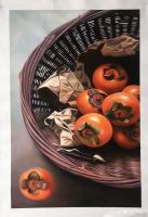 艺术家黎群日记:《好事（柿）连连》，布面油画（临摹）画心60X90㎝，现画拍【图0】