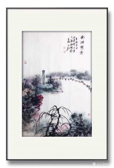 赵永利日记-国画山水画建邺十景《绿博春深》《南湖憩影》，辛丑年冬月赵永利作品。
建邺十景评【图2】