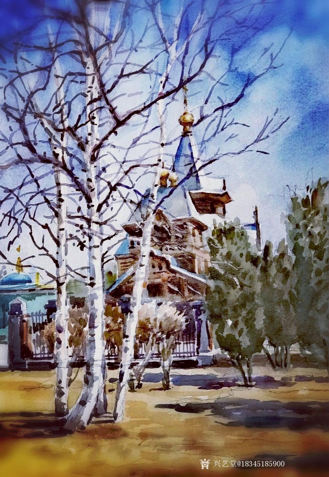 18345185900油画作品《风景画》