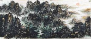 宋保江国画作品-《旭日东升》