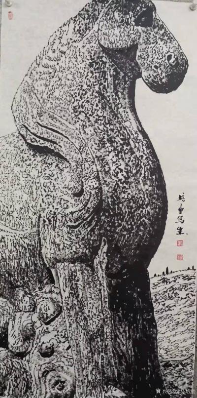 马培童日记-《帝陵凿筑》马培童焦墨画感悟笔记-童心写历（127）
  唐代帝陵从唐太宗李世【图1】