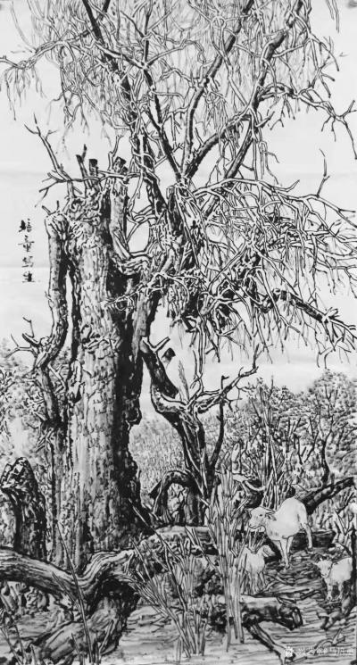 马培童收藏-对话龚贤山水画，潘玮萱评马培童（64）
  龚贤，江苏昆山人，居南京。龚贤善画【图4】