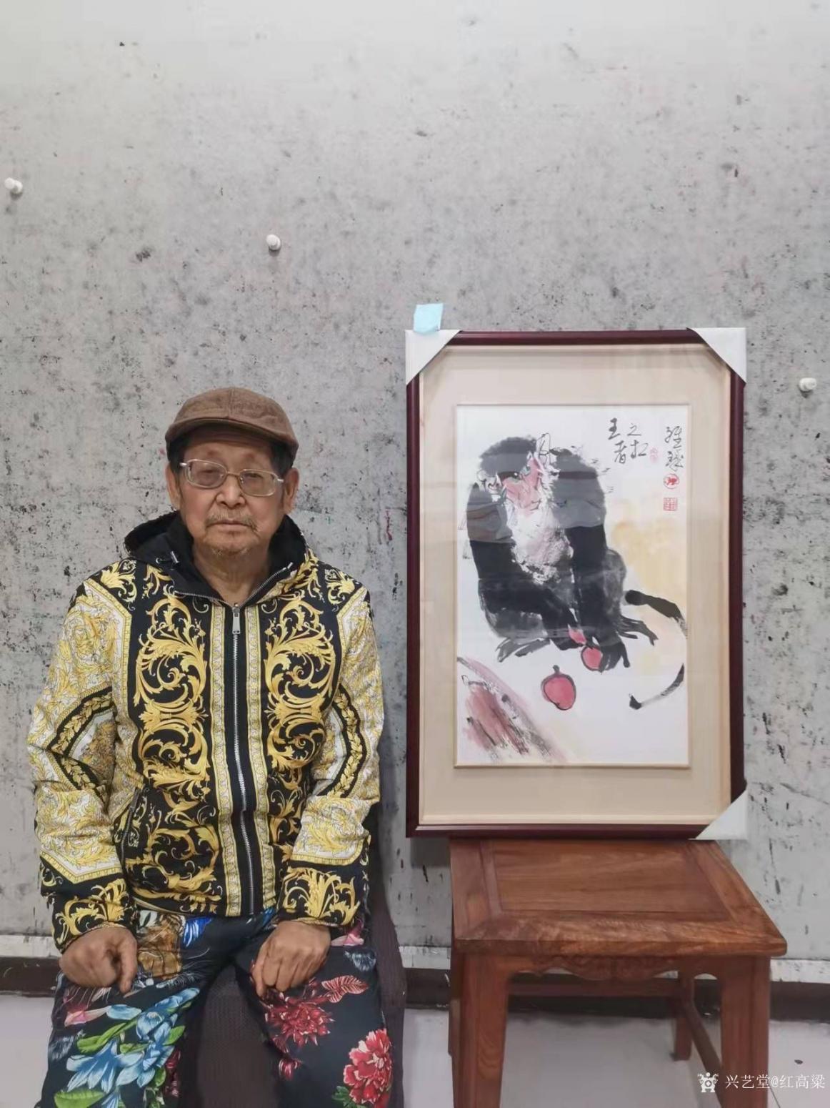 红高粱国画作品《王者之相》【图0】