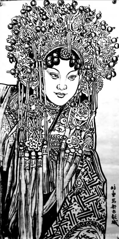 马培童日记-“青衣，女子的魂”马培童焦墨画感悟笔记-童心写历（134）
  画戏，还要从我【图1】