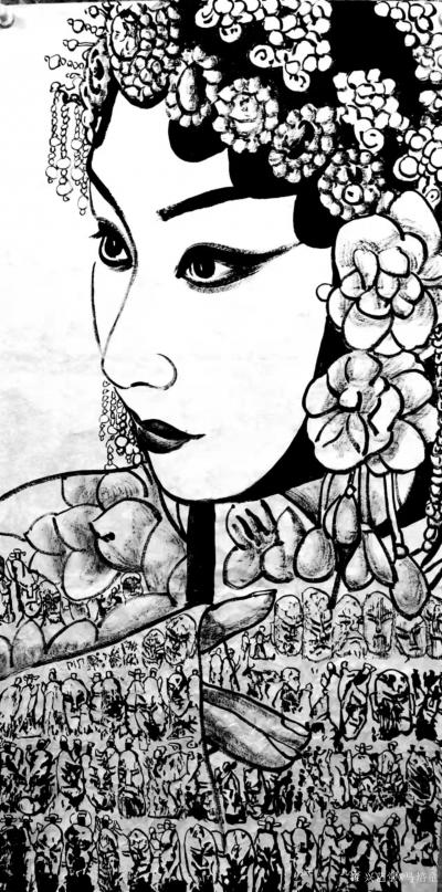 马培童日记-“青衣，女子的魂”马培童焦墨画感悟笔记-童心写历（134）
  画戏，还要从我【图2】