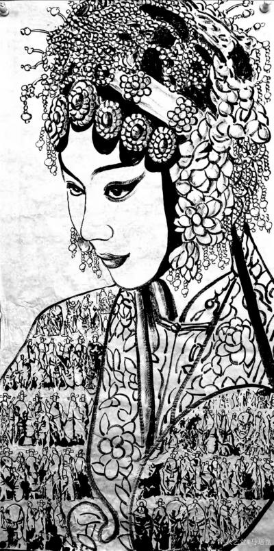 马培童日记-“青衣，女子的魂”马培童焦墨画感悟笔记-童心写历（134）
  画戏，还要从我【图3】