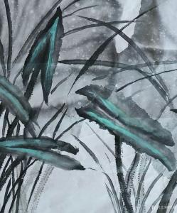 雅涵一一主人凤喜国画作品《凝雾莲香》价格68000.00元