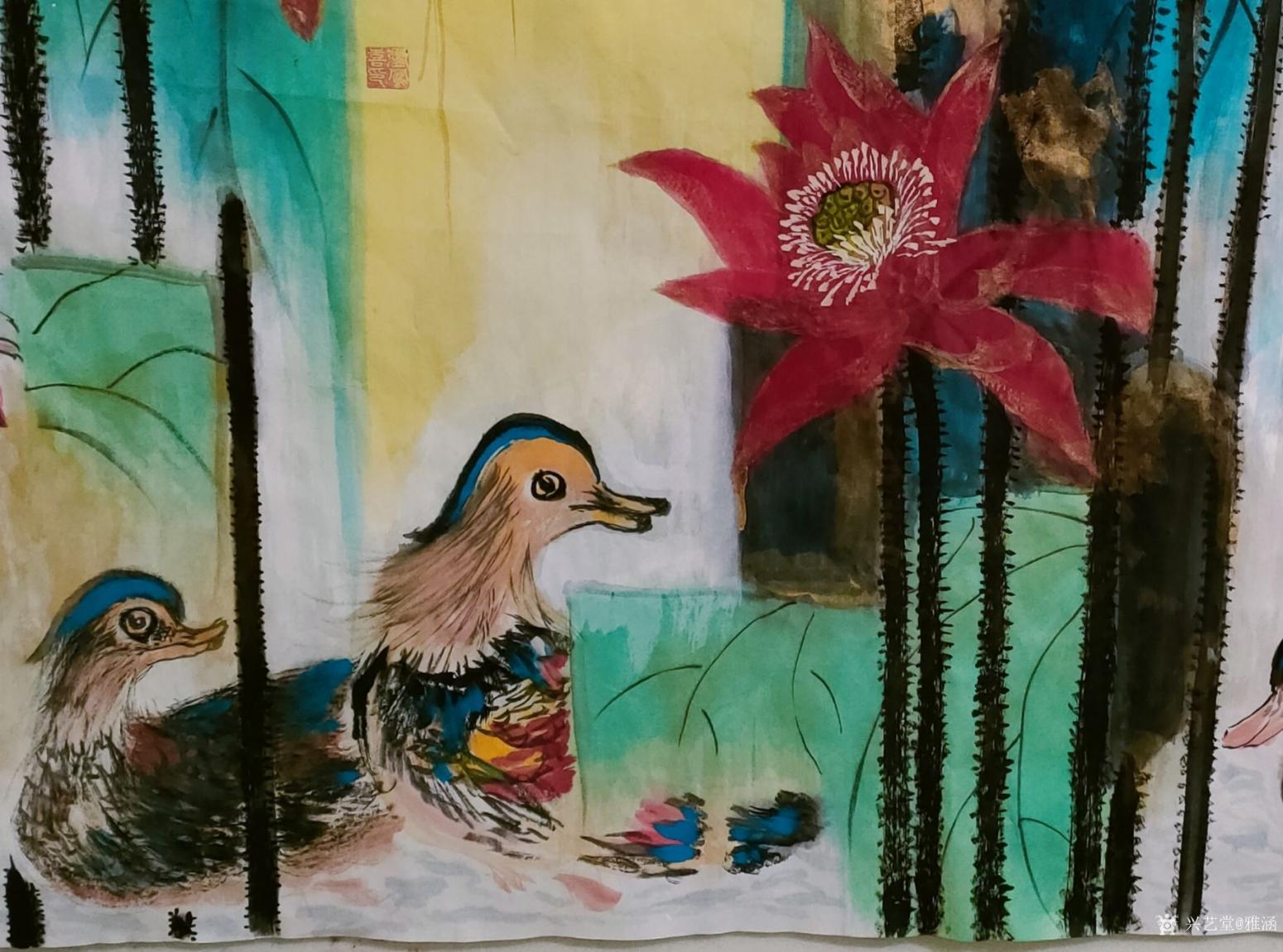 雅涵一一主人凤喜国画作品《鸳鸯荷花图》【图0】