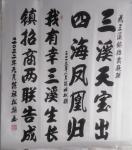 陈祖松日志-书法：我有幸三溪生长，镇招商两联告成。【图1】