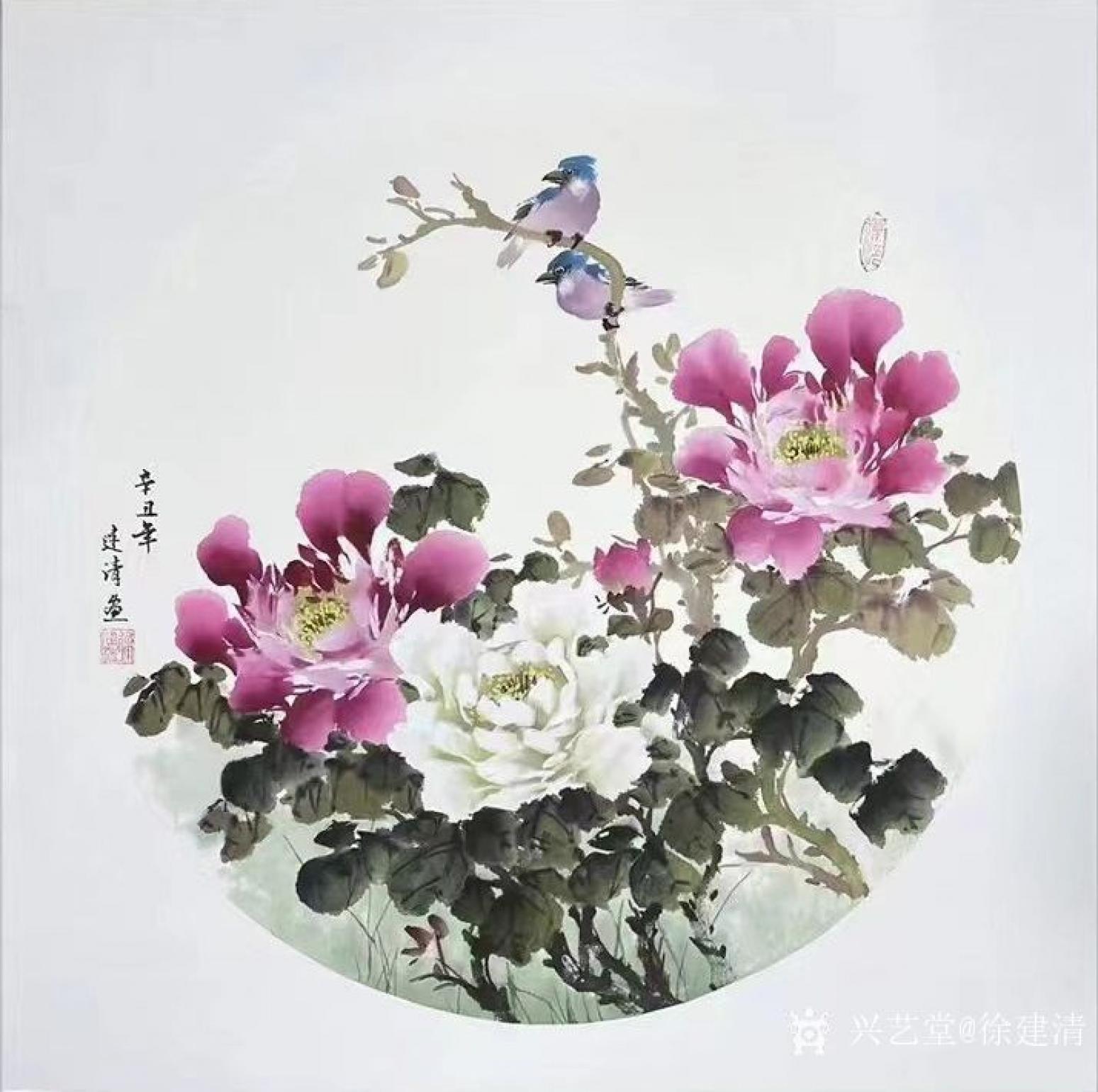 徐建清国画作品《花鸟1》