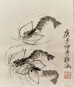 雅涵一一主人凤喜国画作品《虾》价格500.00元