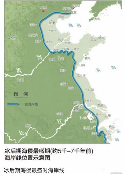 杨牧青日记-商、夏之前的时期，新石器时代的遗址，海岸线留存2万年/5千年，其实在四、五千年前【图2】