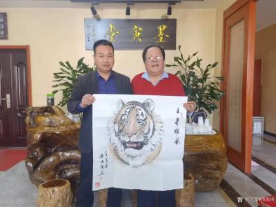 穆振庚日记-虎年画虎，国画老虎，卧虎、虎头，《王者雄风》《福临乾坤》，请欣赏。【图2】