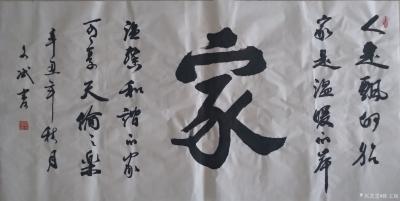 陈文斌日记-书法家陈文斌作品《家》。家是温暖的港湾！【图1】