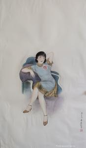 艺术品图片：艺术家18087309796国画作品名称《倾国倾城》价格1500.00 元