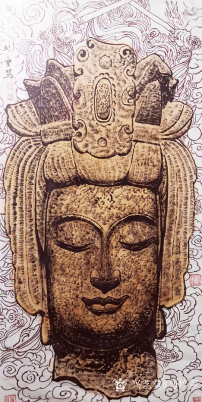 马培童日记-《七、焦墨佛魂》马培童焦墨画感悟笔记-童心写历（142）
  对于石窟佛陀而言【图1】