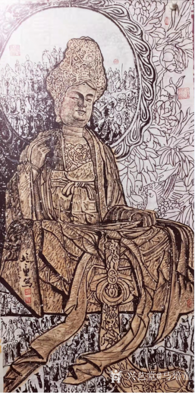 马培童日记-《七、焦墨佛魂》马培童焦墨画感悟笔记-童心写历（142）
  对于石窟佛陀而言【图2】