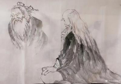 尚建国日记-国画人物山水画《将遇良才千局少》，尚建国创作于壬寅年春月。作品尺寸六尺整张、16【图1】