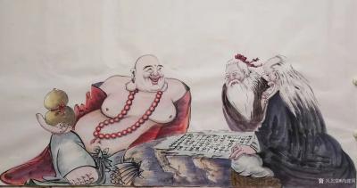 尚建国日记-国画人物山水画《将遇良才千局少》，尚建国创作于壬寅年春月。作品尺寸六尺整张、16【图2】