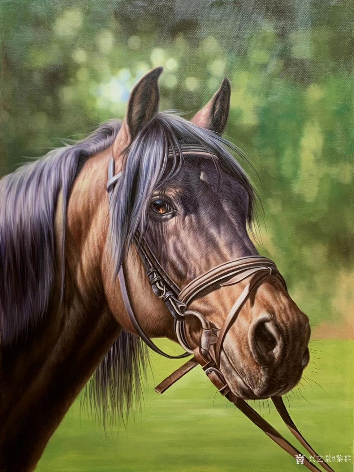 黎群油画作品《《一马当先》》【图1】