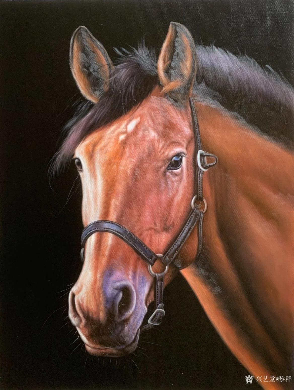 黎群油画作品《《一马当先》》【图2】