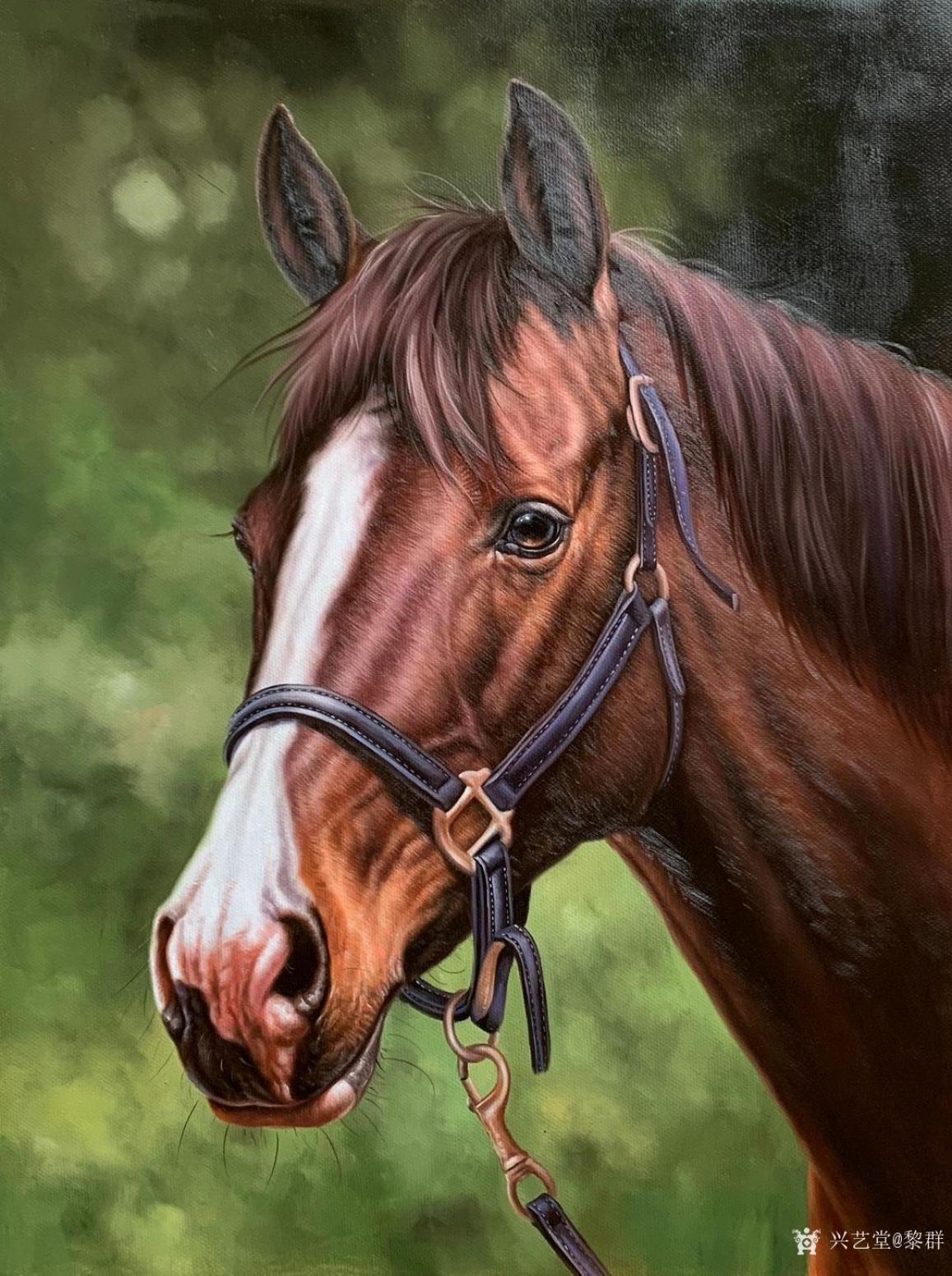 黎群油画作品《《一马当先》》【图3】