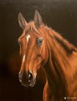 艺术家黎群日记:写实油画欣赏，《一马当先》新作，尺寸75X100㎝，多观察大【图0】