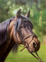 艺术家黎群日记:写实油画欣赏，《一马当先》新作，尺寸75X100㎝，多观察大【图2】