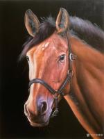 艺术家黎群日记:写实油画欣赏，《一马当先》新作，尺寸75X100㎝，多观察大【图3】