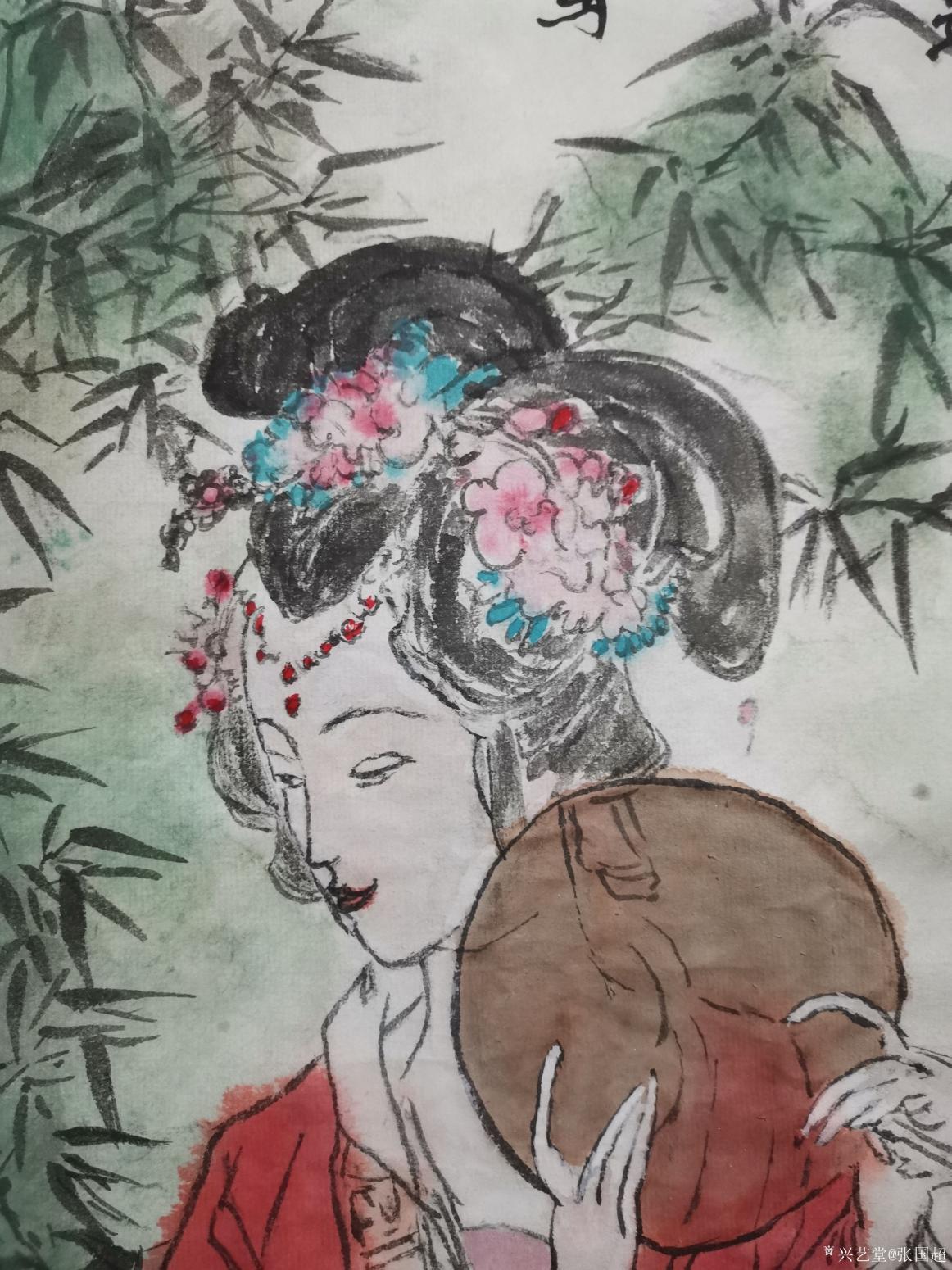 张国超国画作品《鹿苑晚翠图》【图7】