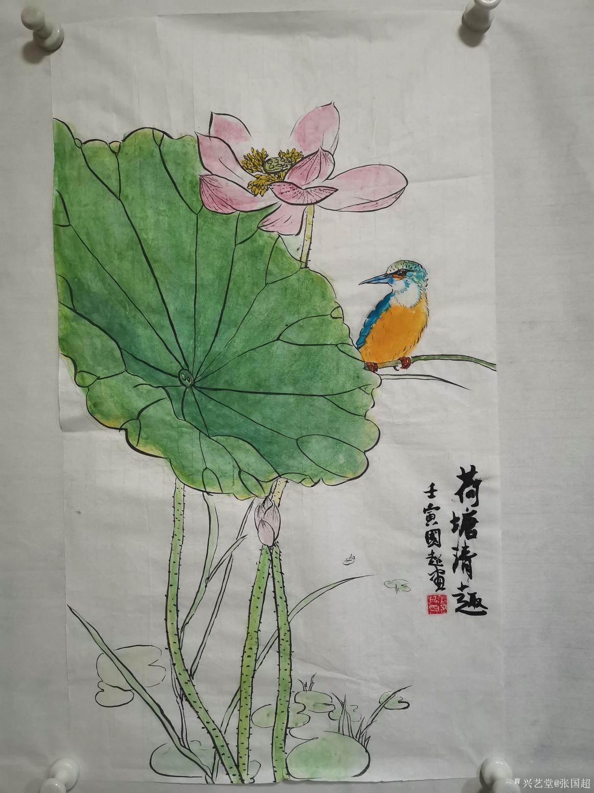 张国超国画作品《荷塘清趣》