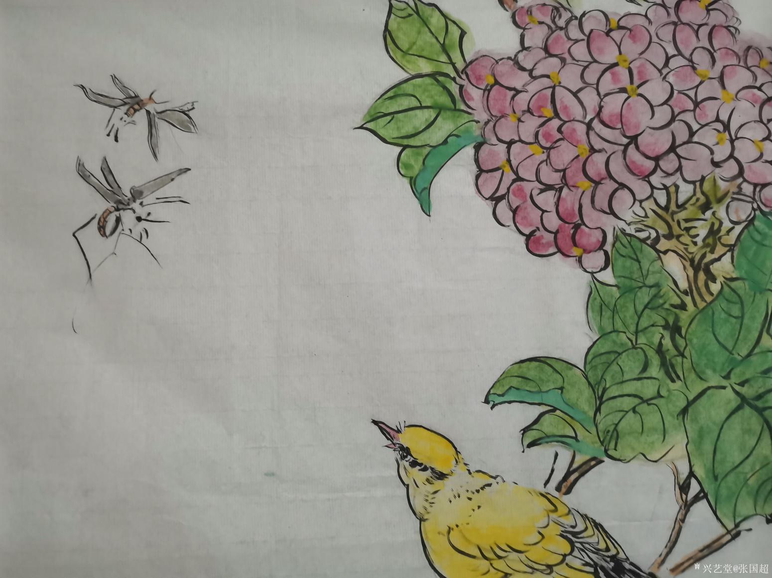 张国超国画作品《绣球小鸟》【图2】