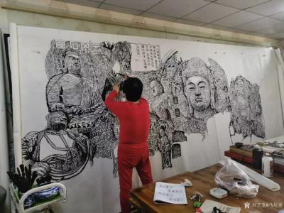 马培童日记-《刻在命里的坚强》马培童焦墨画感悟笔记-童心写历（149）
  功业成就得富荣【图5】