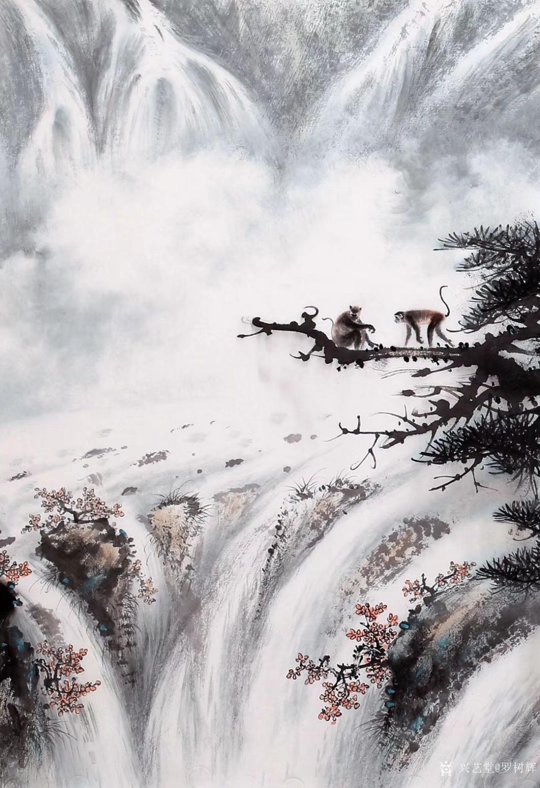 罗树辉国画作品《天寿图》【图2】