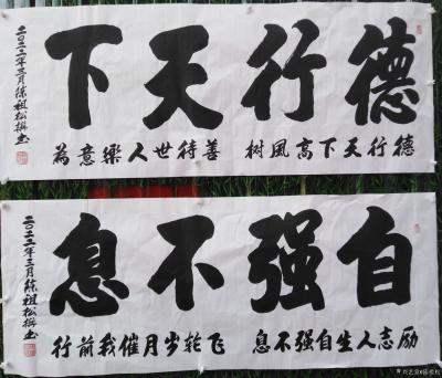 陈祖松日记-书法作品文字
龙行天下：  龙行天下前程远，凤舞太空出彩多。
天道酬勤：  【图5】