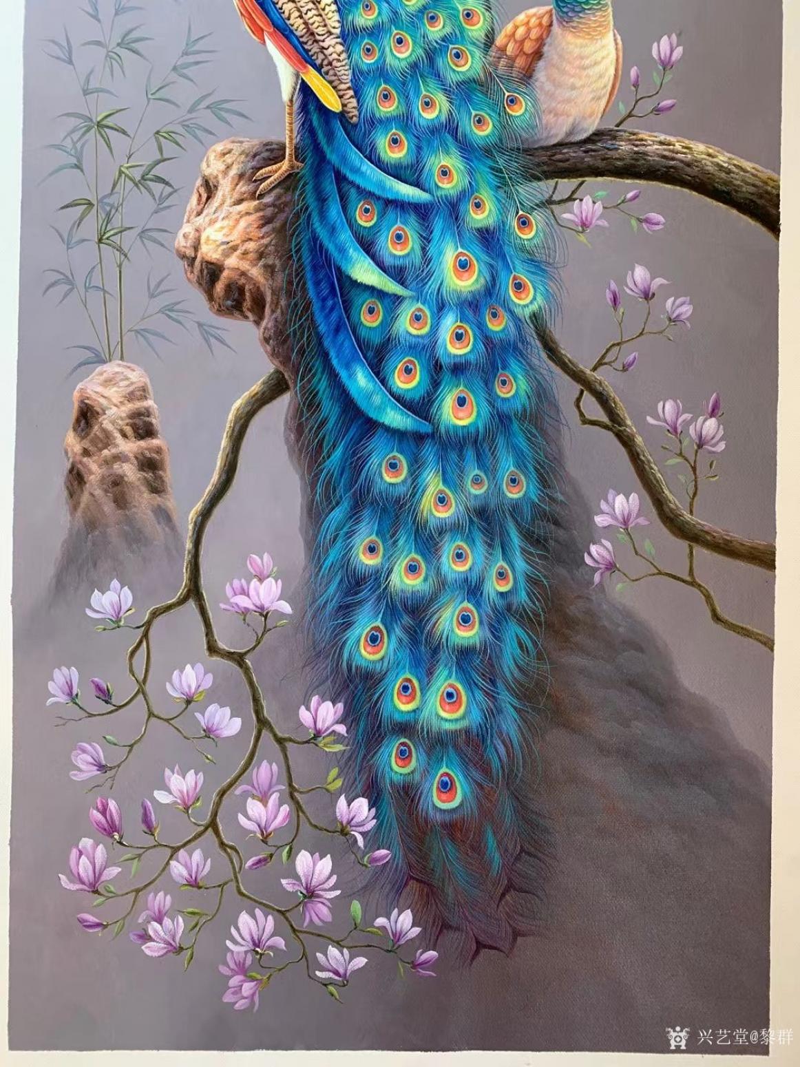 黎群油画作品《《屏沐春风》油画》【图1】