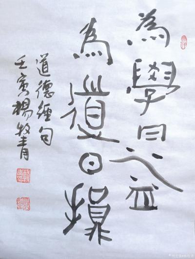 杨牧青日记-名称：为学为道
规格：35cmx45cm/1.6平尺
款识：为学日益，为道日【图1】