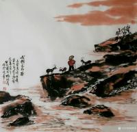 艺术家杨牧青日记:国画山水画作品
名称：我想去外面
规格：68cmx68c【图0】