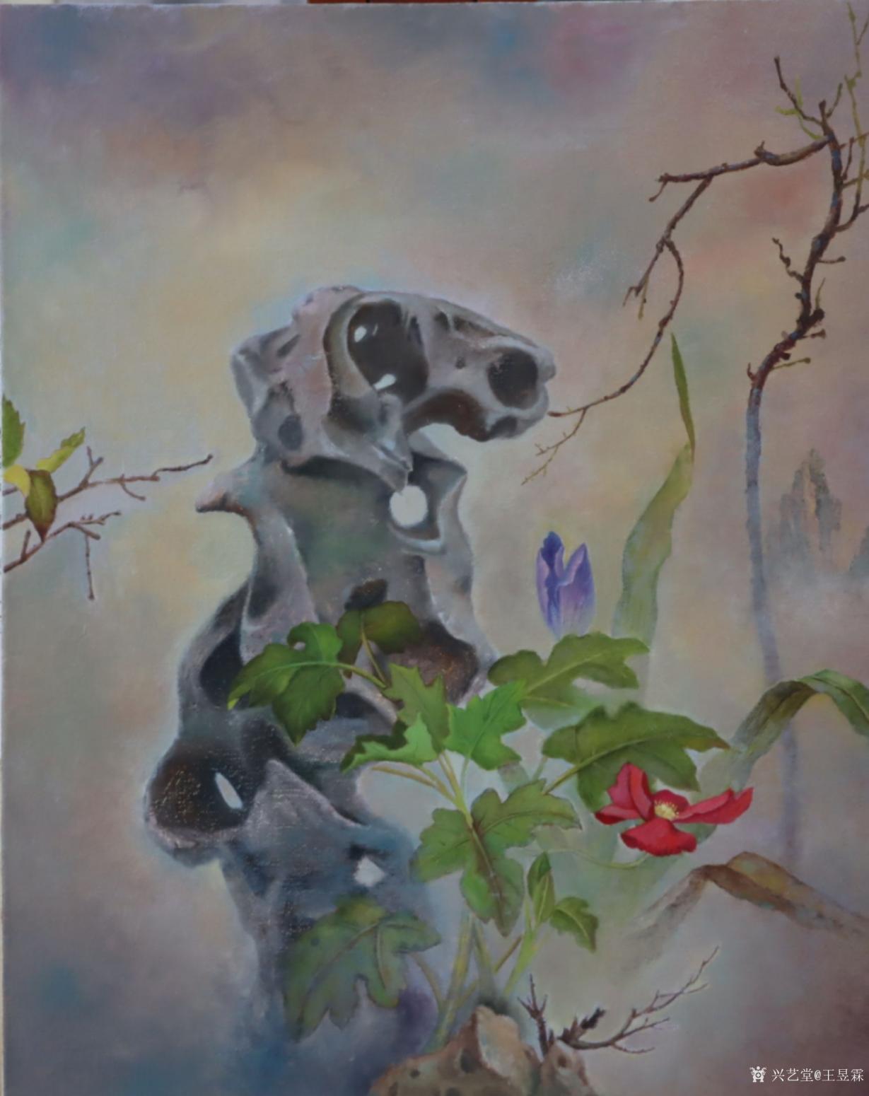 王昱霖油画作品《幽谷》