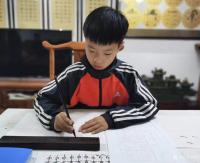 艺术家邓澍生活:书法培训剪影。疫情期间，同学们在家依然刻苦努力，认真完成作业【图1】