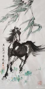 傅饶国画作品《马到成功》议价