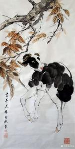 傅饶国画作品《吉羊送福》议价