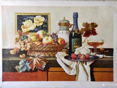 黎群日记-静物油画欣赏，尺寸60X90㎝，在生活中，通过绘画展示着生活的小天地，如此小的一【图3】