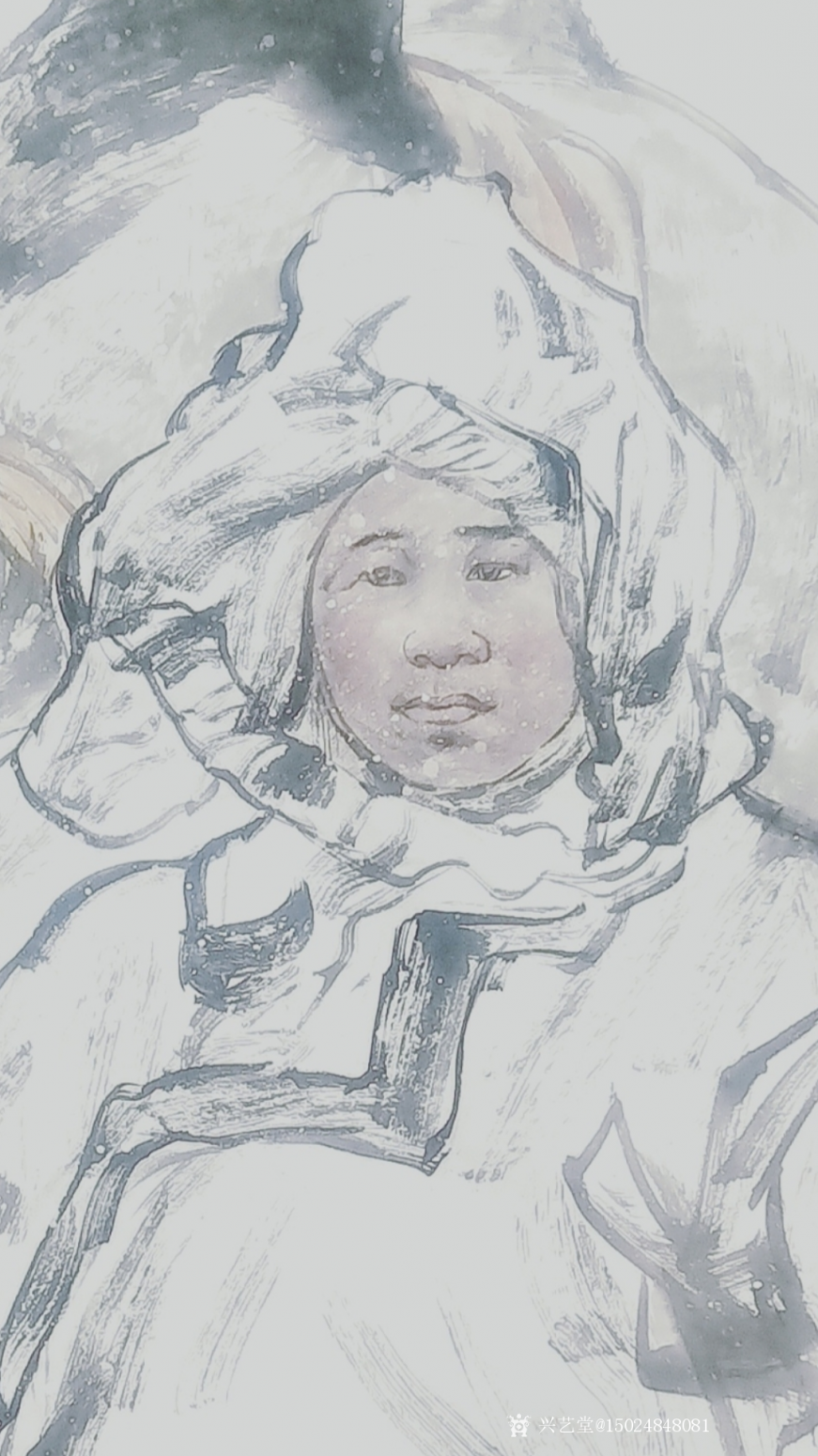 15024848081国画作品《瑞雪兆丰年》【图0】