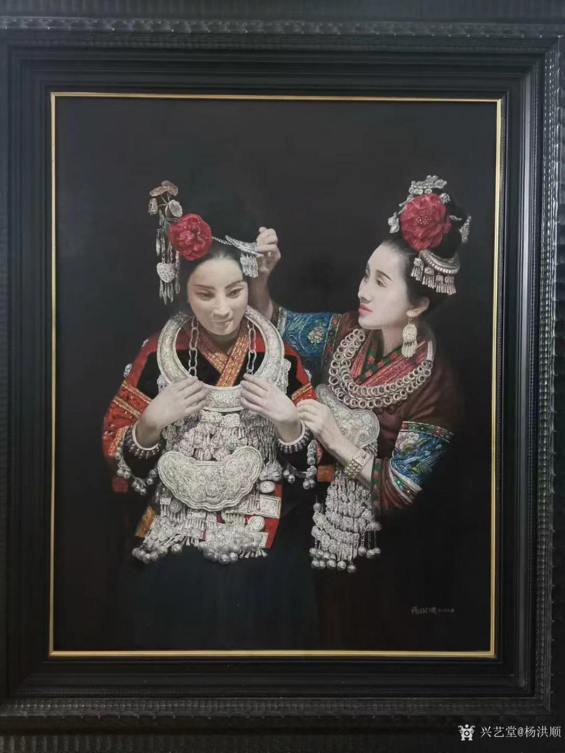 杨洪顺油画作品《苗嶺佳人》