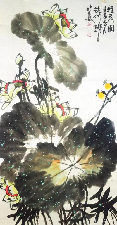 赵仲谋日记-国画花鸟画新作《盼归》《玉洁》《雅荷图》，赵仲谋壬寅年夏月作品。
人生哪能全如【图3】