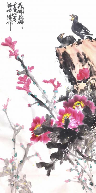 赵仲谋日记-国画花鸟画新作《盼归》《玉洁》《雅荷图》，赵仲谋壬寅年夏月作品。
人生哪能全如【图4】