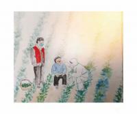 艺术家罗虹明日记:画了一组小画，致敬战斗在一线的抗疫英雄们，辛苦了！
外面下【图1】